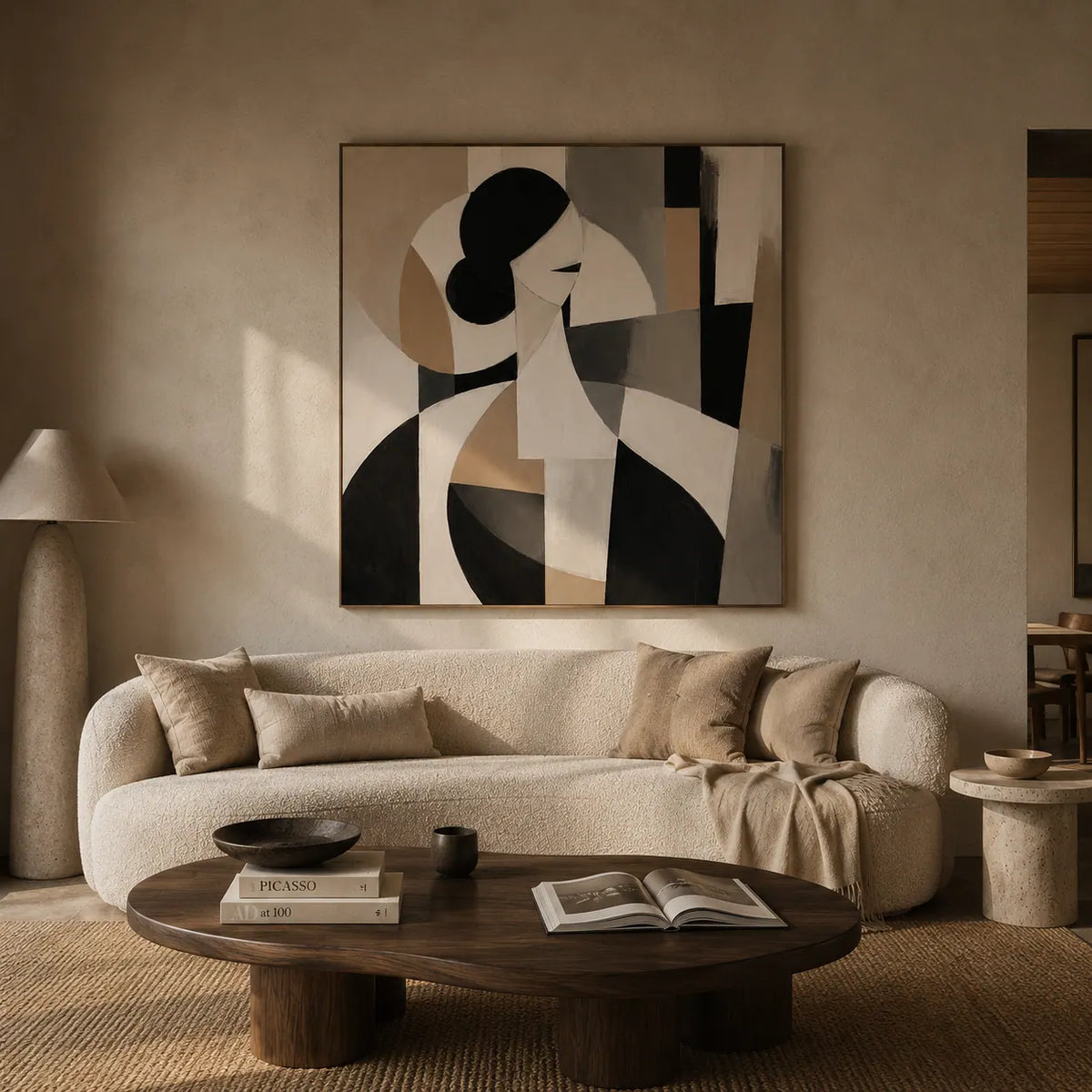 Monochrome Muse Figure Wall Art room scene 2 | Olyrel