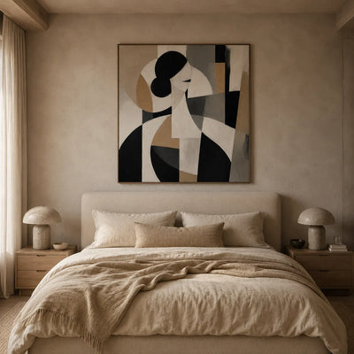 Monochrome Muse Figure Wall Art room scene 5 | Olyrel