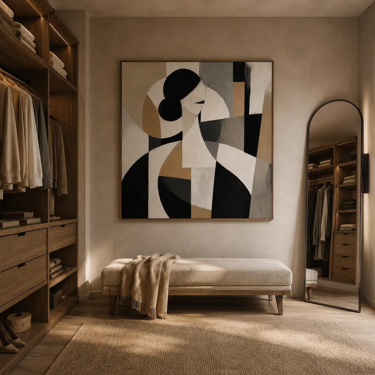 Monochrome Muse Figure Wall Art room scene 6 | Olyrel