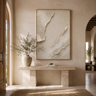 Quiet Plaster Textured Wall Art room scene 3 | Olyrel