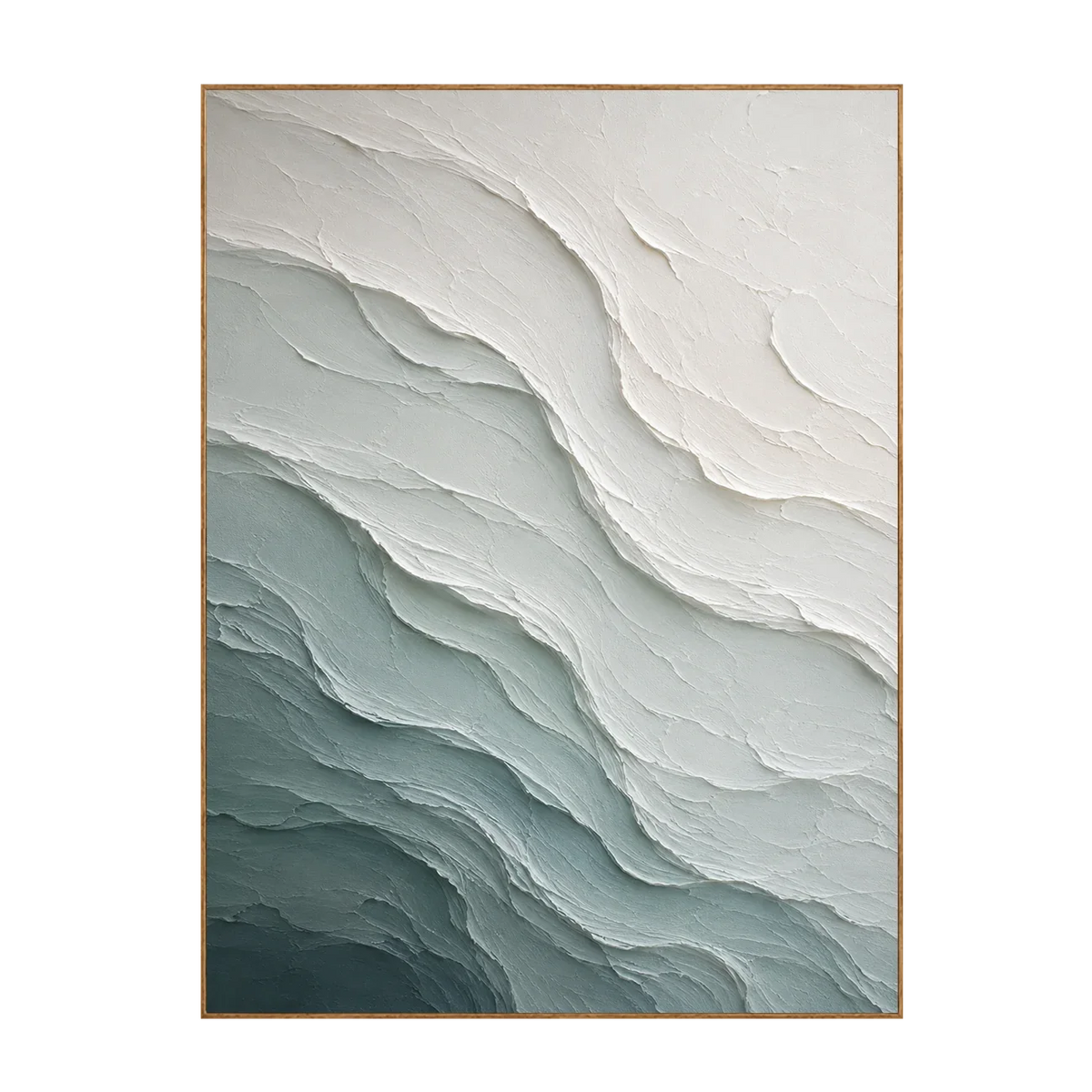 Aqua Ridge Textured Wall Art | Olyrel
