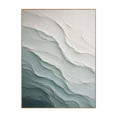 Aqua Ridge Textured Wall Art | Olyrel