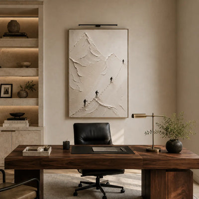 Quiet Summit Textured Wall Art room scene 2 | Olyrel