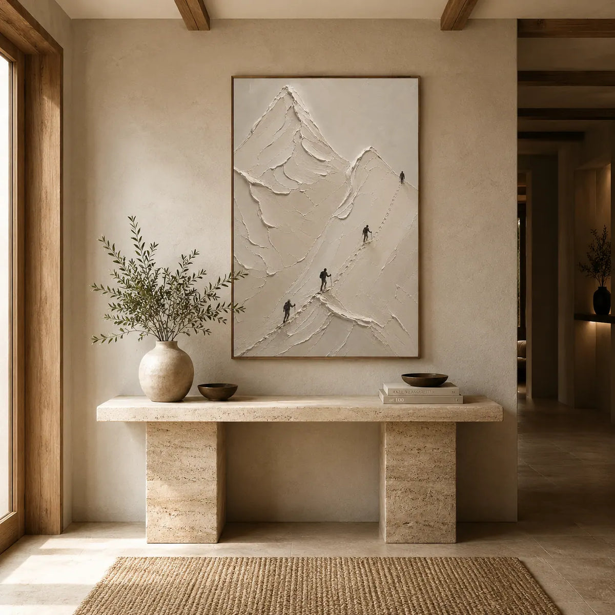 Quiet Summit Textured Wall Art room scene 4 | Olyrel