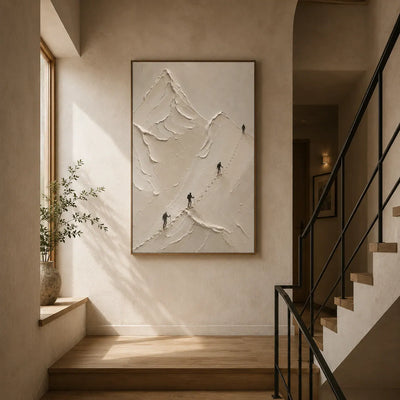 Quiet Summit Textured Wall Art room scene 5 | Olyrel
