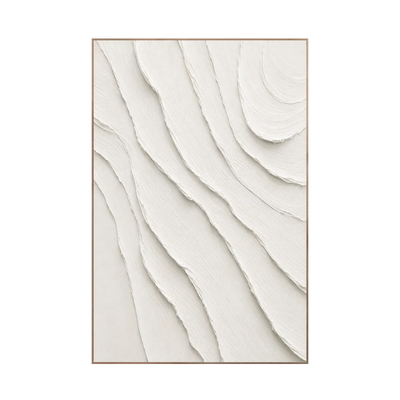 Ivory Flow Textured Wall Art | Olyrel