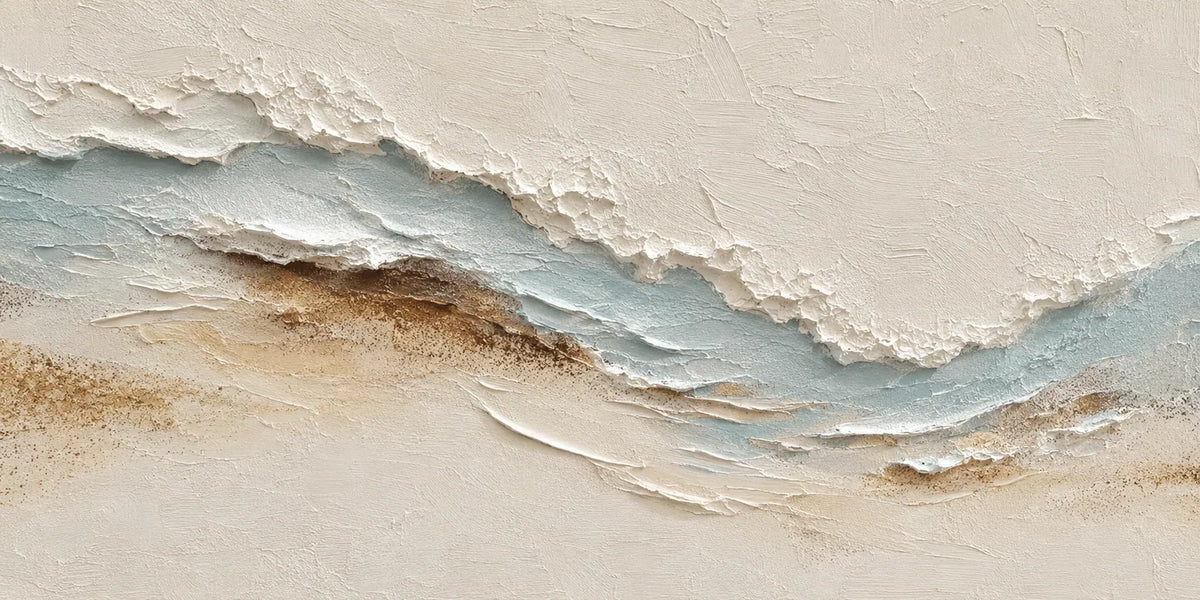 Sandy Tide Textured Wall Art room scene 1 | Olyrel