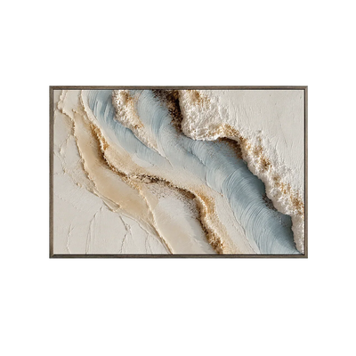 Blue Shore Textured Wall Art | Olyrel