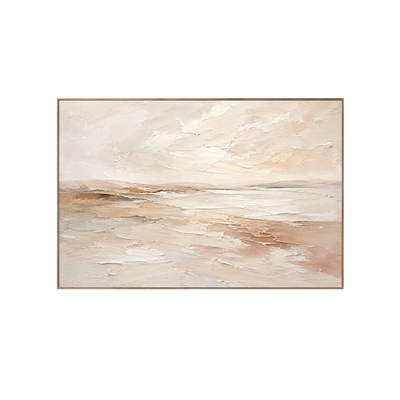 Pale Sandbar Seascape Wall Art | Olyrel