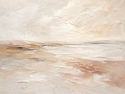 Pale Sandbar Seascape Wall Art room scene 1 | Olyrel
