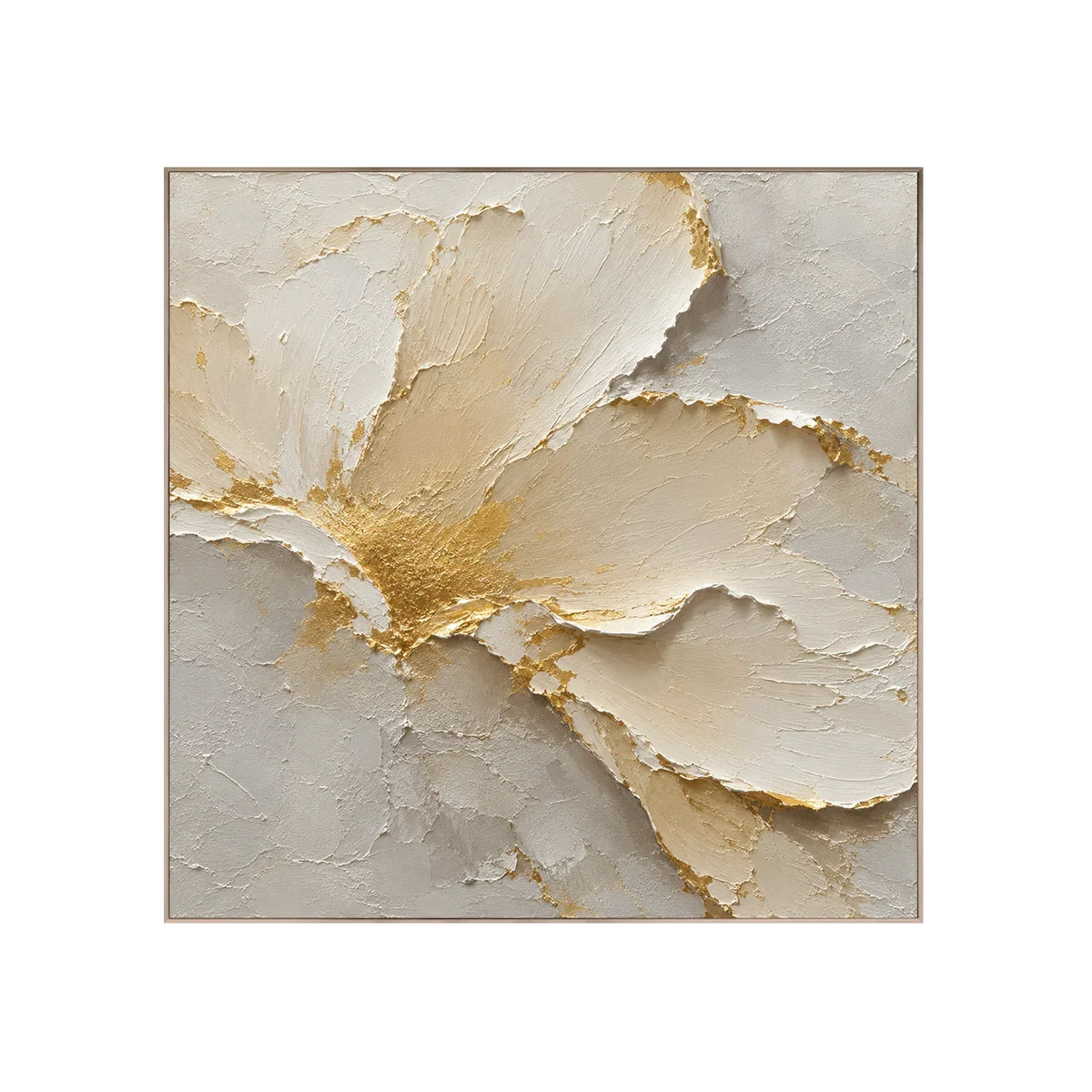 Gilded Petal Relief Wall Art | Olyrel