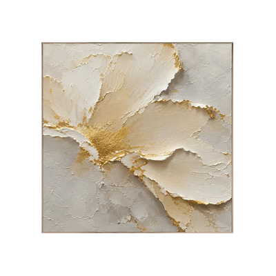 Gilded Petal Relief Wall Art | Olyrel