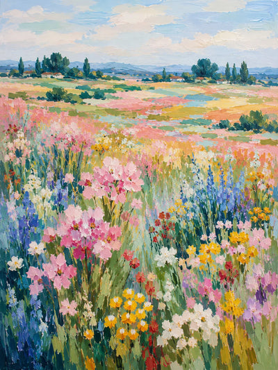 Meadow Glow Floral Wall Art room scene 1 | Olyrel