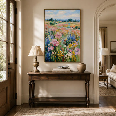 Meadow Glow Floral Wall Art room scene 4 | Olyrel