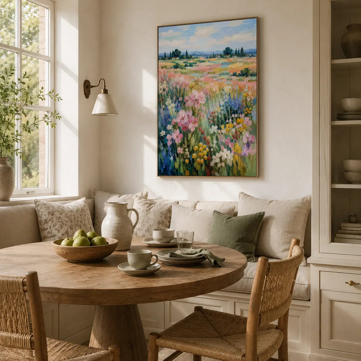 Meadow Glow Floral Wall Art room scene 5 | Olyrel