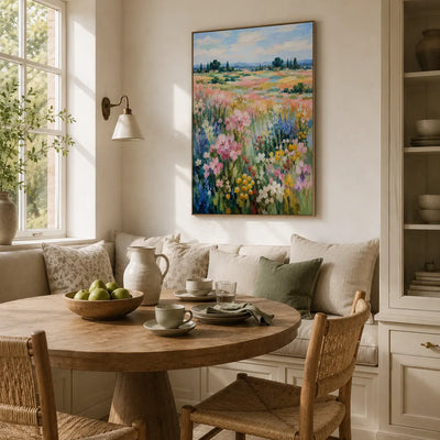 Meadow Glow Floral Wall Art room scene 5 | Olyrel