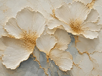 Golden Blossom Relief Wall Art room scene 2 | Olyrel