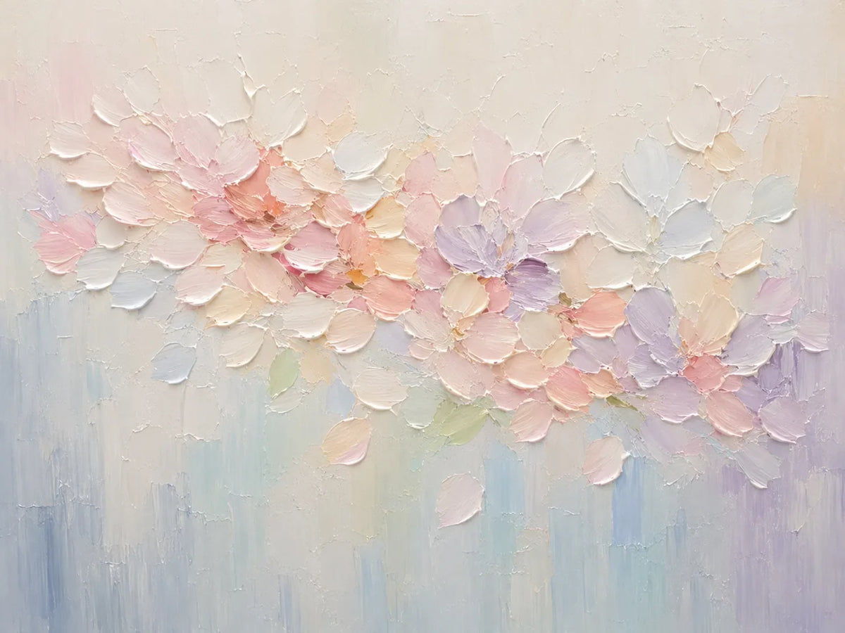 Pastel Garland Floral Wall Art room scene 2 | Olyrel