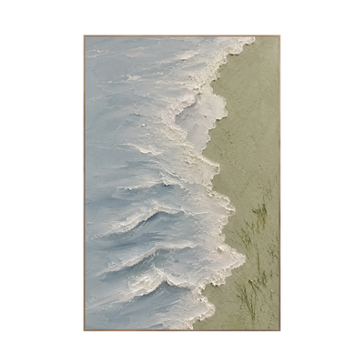 Blue Shore Textured Wall Art | Olyrel
