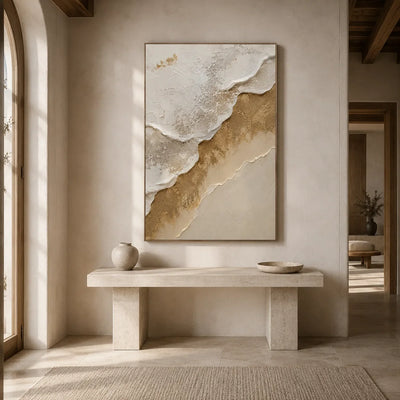 Gilded Ridge Textured Wall Art room scene 1 | Olyrel