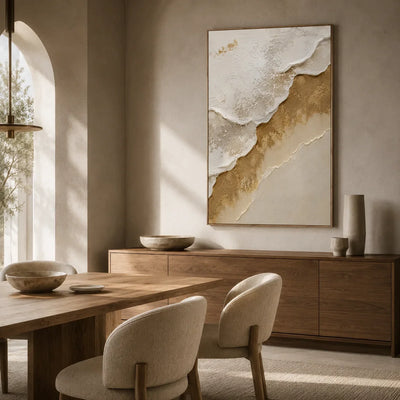Gilded Ridge Textured Wall Art room scene 5 | Olyrel