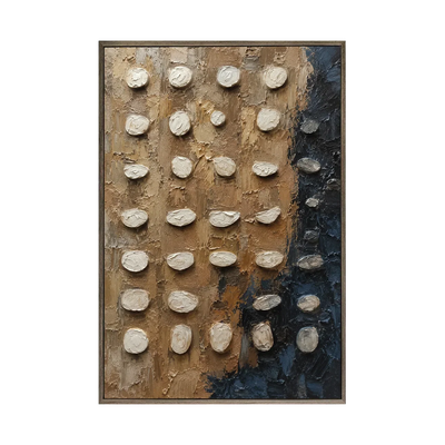 Pebble Grid Textured Wall Art | Olyrel