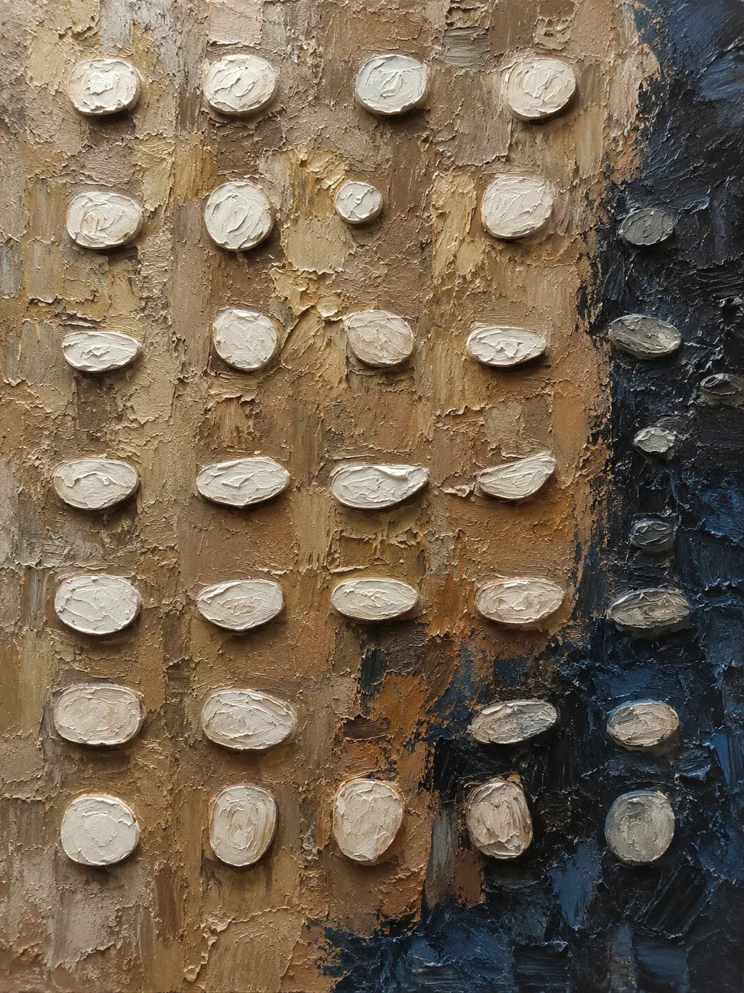 Original artwork view of Pebble Grid Textured Wall Art | Olyrel