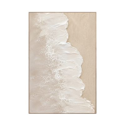 Ivory Cascade Textured Wall Art | Olyrel