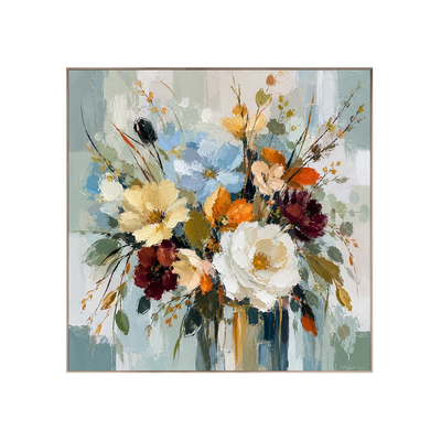 Blue Meadow Bouquet Wall Art | Olyrel