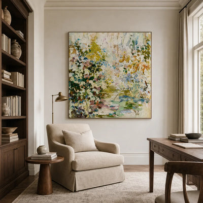 Meadow Mosaic Floral Wall Art room scene 1 | Olyrel