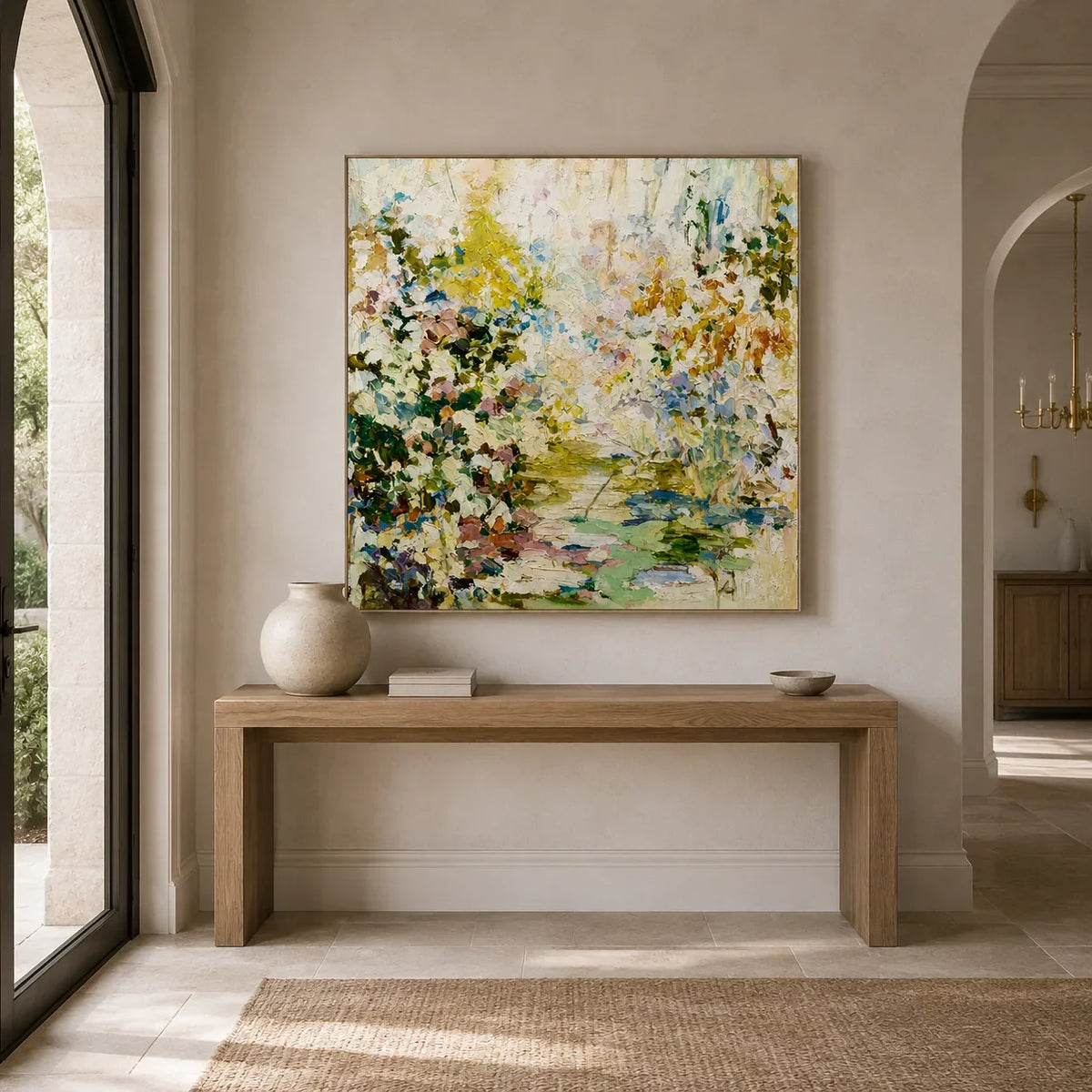 Meadow Mosaic Floral Wall Art room scene 6 | Olyrel