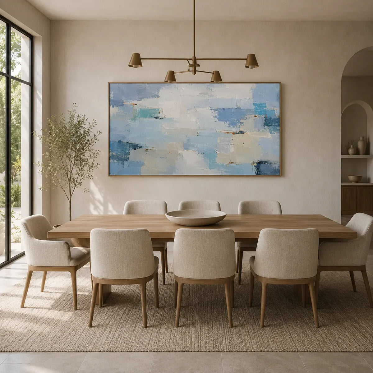 Blue Horizon Panoramic Wall Art room scene 5 | Olyrel