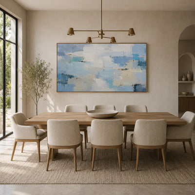 Blue Horizon Panoramic Wall Art room scene 5 | Olyrel