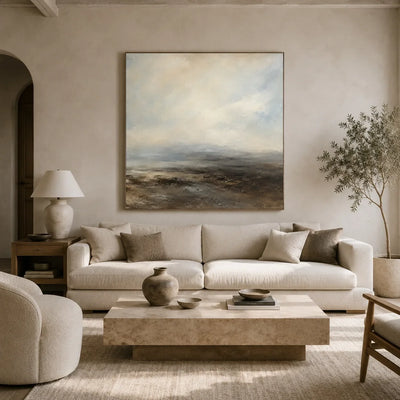 Quiet Shore Landscape Wall Art room scene 2 | Olyrel