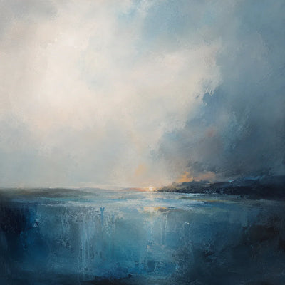 Blue Tide Seascape Wall Art room scene 2 | Olyrel