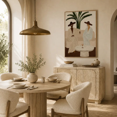 Palm Hat Figure Wall Art room scene 4 | Olyrel