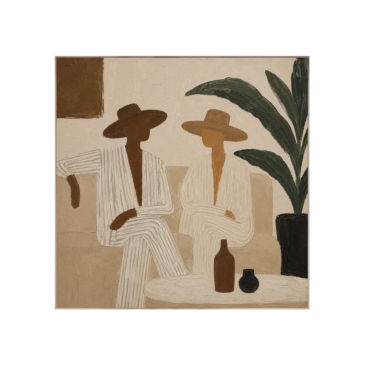 Palm Figures Abstract Wall Art | Olyrel