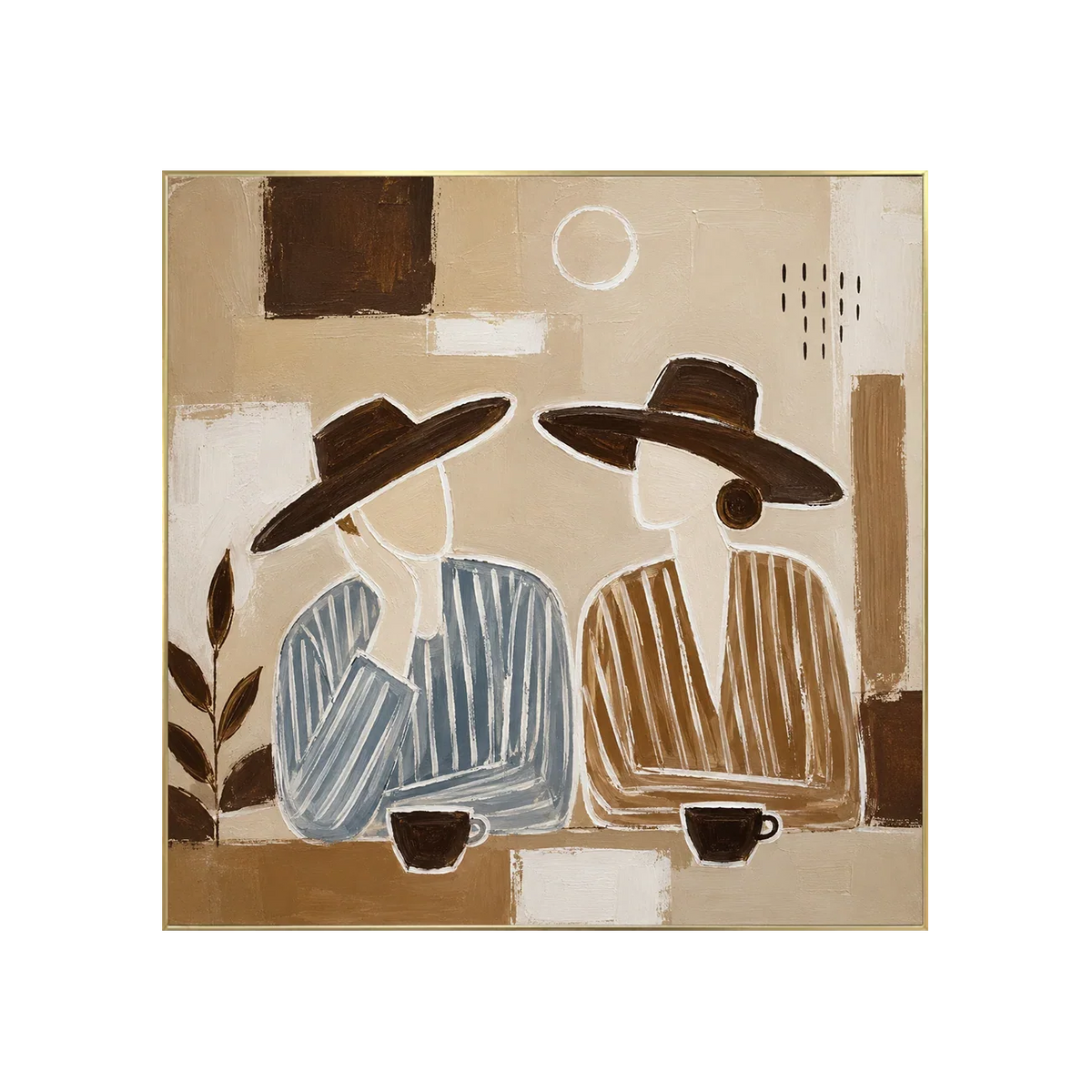 Desert Figures Abstract Wall Art | Olyrel