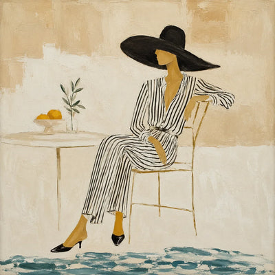 Coastal Muse Figure Wall Art room scene 2 | Olyrel