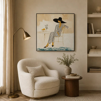 Coastal Muse Figure Wall Art room scene 4 | Olyrel