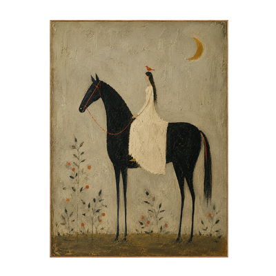 Moonlit Rider Horse Wall Art | Olyrel