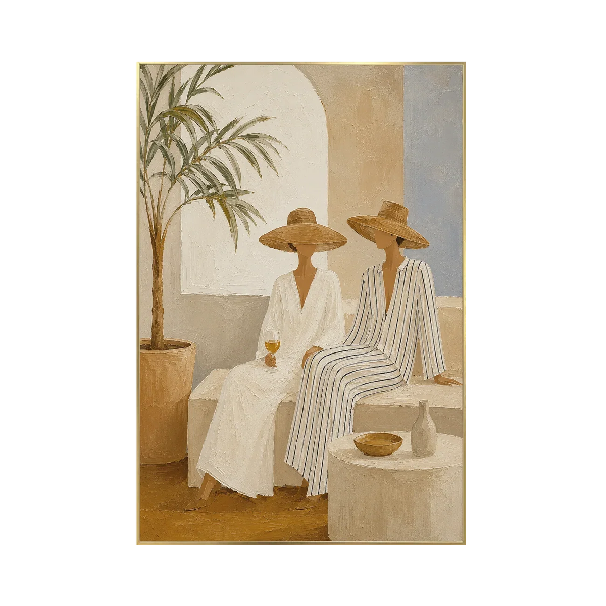 Palm Shade Figures Wall Art | Olyrel