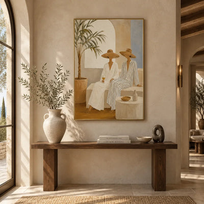 Palm Shade Figures Wall Art room scene 1 | Olyrel