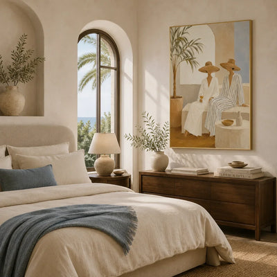 Palm Shade Figures Wall Art room scene 3 | Olyrel