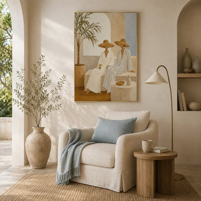 Palm Shade Figures Wall Art room scene 5 | Olyrel