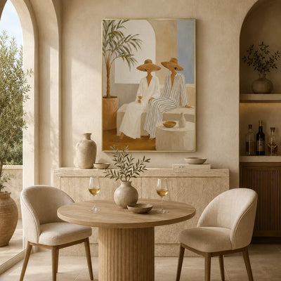 Palm Shade Figures Wall Art room scene 6 | Olyrel