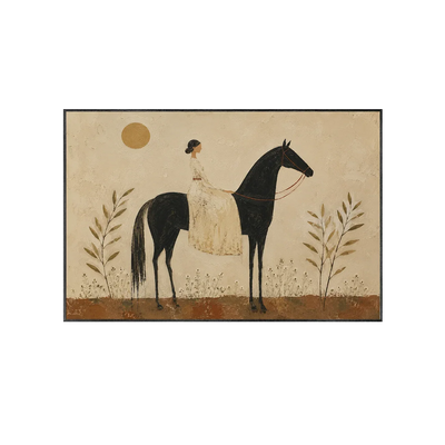 Sunlit Rider Horse Wall Art | Olyrel