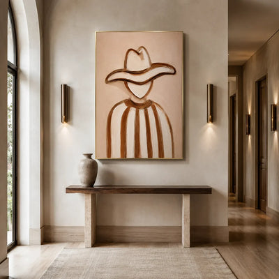 Western Contour Figure Wall Art styled interior scene 5 | Olyrel