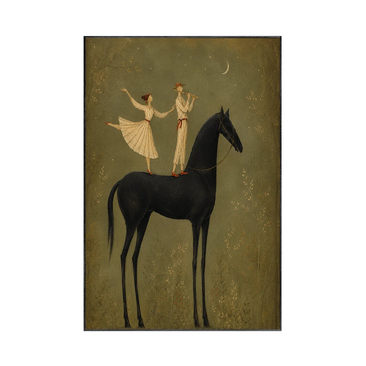 Equestrian Duet Figure Wall Art | Olyrel