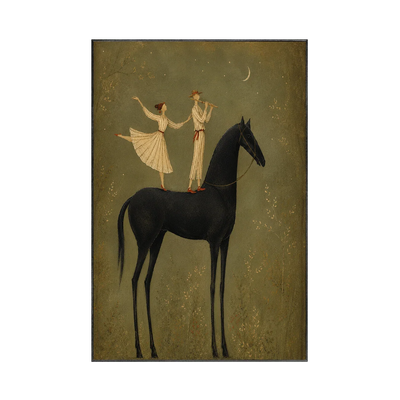 Equestrian Duet Figure Wall Art | Olyrel